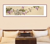 【已售】皇甫小喜 四尺對(duì)開《紫氣東來(lái)》 河南著名花鳥畫家