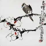 【已售】王永剛 指墨作品《春暉圖》 國家一級美術(shù)師