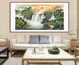 【已售】吳東 六尺《福地安居圖》 著名易經(jīng)風(fēng)水畫家