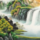 【已售】吳東 六尺《福地安居圖》 著名易經(jīng)風(fēng)水畫家