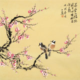 皇甫小喜 四尺斗方《喜梅鬧春》 河南著名花鳥畫家