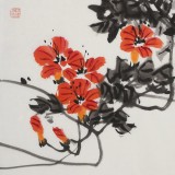 邢書(shū)波 《花動(dòng)一山春》 中美協(xié)會(huì)員 清華美院創(chuàng)作班導(dǎo)師（詢價(jià)）