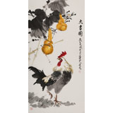 【已售】梁景欣 三尺《大吉圖》 學(xué)院派畫家