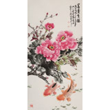 【已售】梁景欣 三尺《富貴有余》 學(xué)院派畫家