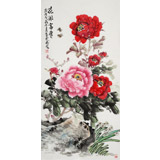 【已售】梁景欣 三尺《花開富貴》 學(xué)院派畫家