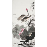 【已售】梁景欣 三尺《和為貴》 學(xué)院派畫(huà)家