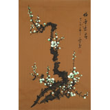 何華賢 四尺三開(kāi)《梅雪迎春》 潁淮書(shū)畫(huà)名家