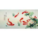 【已售】凌雪 四尺《年年有余》 北京美協(xié)會(huì)員