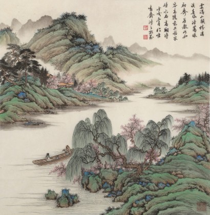 【已售】吳顯剛 四尺斗方《云滿山頭樹滿溪》 貴州七星關(guān)美協(xié)主席