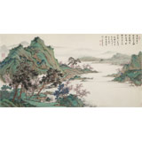 【已售】吳顯剛 四尺《春江遠(yuǎn)眺圖》 貴州七星關(guān)美協(xié)主席