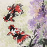 【已售】王永剛 吉祥水墨《魚樂圖》 國家一級美術師