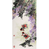 【已售】王永剛 吉祥水墨《魚樂圖》 國家一級美術(shù)師