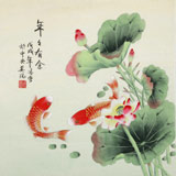 凌雪 三尺斗方《年年有余》 北京美協會員