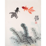 鄒友蒸 《有余圖》1992年作 已故山野派繪畫大家