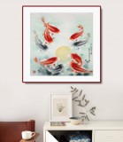 【已售】南海禪寺 妙林居士 四尺斗方《九如月華》