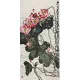 王永剛 四尺《映日荷花別樣紅》 國家一級(jí)美術(shù)師（詢價(jià)）