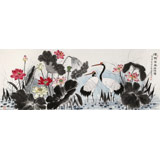 朱祖義 荷花《仙韻荷風(fēng)滿塘馨》 中國老子書畫院副院長