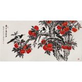 朱祖義 四尺吉祥柿子《豐年喜事多》 中國老子書畫院副院長