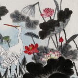 朱祖義 荷花《清韻香遠(yuǎn)》 中國(guó)老子書(shū)畫(huà)院副院長(zhǎng)