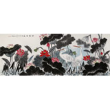 朱祖義 荷花《清韻香遠(yuǎn)》 中國老子書畫院副院長