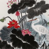 朱祖義 荷花《清韻香遠(yuǎn)》 中國(guó)老子書(shū)畫(huà)院副院長(zhǎng)