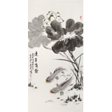 梁景欣 三尺《連年有余》 學(xué)院派畫家