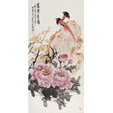 梁景欣 三尺《富貴長(zhǎng)壽》 學(xué)院派畫(huà)家