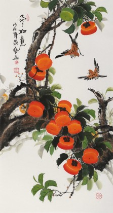 【已售】黃藝三尺風(fēng)水吉利國(guó)畫(huà)《事事如意》