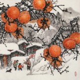 趙金鸰四尺《山村趣事》清華美院高研班導(dǎo)師（詢價）