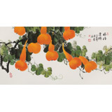 【已售】黃藝三尺招財辟邪葫蘆畫《福祿連綿》