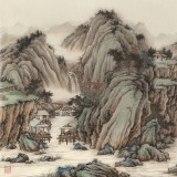 吳顯剛 四尺《溪山水閣圖》 貴州七星關(guān)美協(xié)主席