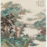 吳顯剛 四尺斗方《晴川意游》 貴州七星關(guān)美協(xié)主席