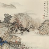 【已售】吳顯剛 四尺《觀泉圖》 貴州七星關(guān)美協(xié)主席