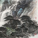 【已售】李碧峰 小六尺《觀瀑圖》 中國書畫家協(xié)會(huì)理事