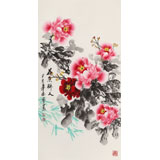 【已售】王偉寧《花香醉人》 青年書畫才俊 河南美協(xié)會員