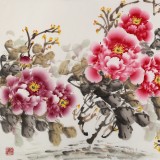 【已售】王偉寧四尺《富貴榮華》 青年書畫才俊 河南美協(xié)會員