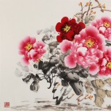 【已售】河南美協(xié)會(huì)員 王偉寧四尺《花香醉人》