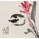 【已售】黃云鴻 三尺斗方《貓趣》