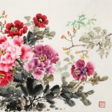 王寶欽 四尺《富貴吉祥》當代花鳥牡丹畫名家（詢價）