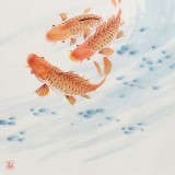 梁景欣 三尺《六順呈祥》 學(xué)院派畫(huà)家