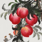 【已售】黃藝三尺風(fēng)水吉利國畫《大壽圖》