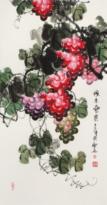 黃藝三尺風(fēng)水吉利國(guó)畫(huà)《碩果累累》