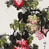 黃藝三尺風(fēng)水吉利國畫《碩果累累》