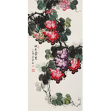 【已售】黃藝三尺風(fēng)水吉利國(guó)畫《碩果累累》