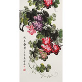 【已售】黃藝三尺風(fēng)水吉利國(guó)畫《碩果累累》