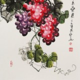 黃藝三尺風(fēng)水吉利國畫《碩果累累》