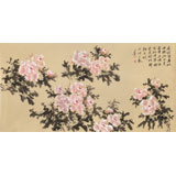 皇甫小喜 四尺《牡丹真國色 花開動(dòng)京城》 河南著名花鳥畫家