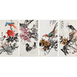 邢書波 四條屏 《紫氣東來》 中美協(xié)會員 清華美院創(chuàng)作班導(dǎo)師（詢價）