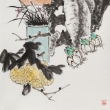 【已售】梁景欣 三尺《歲朝清供》 學(xué)院派畫家