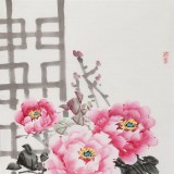 【已售】梁景欣 三尺《富貴平安》 學(xué)院派畫家